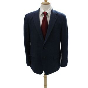 Reda Mens Dark Blue Classic Suit Jacket Long Sleeve Size 40